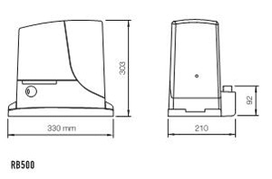RB500HS габаритные размеры